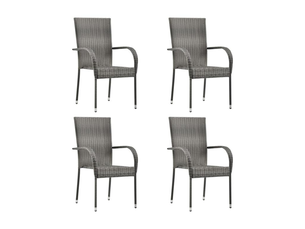 Ensemble de salle à manger de jardin 5 pièces Gris XTRW49658
