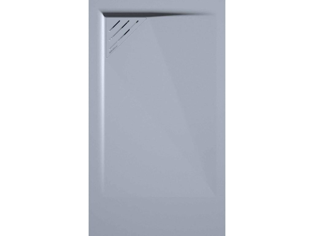 Receveur de douche Gris finition Lisse Boislis grille de couleur - 80x70 cm VRMW13602