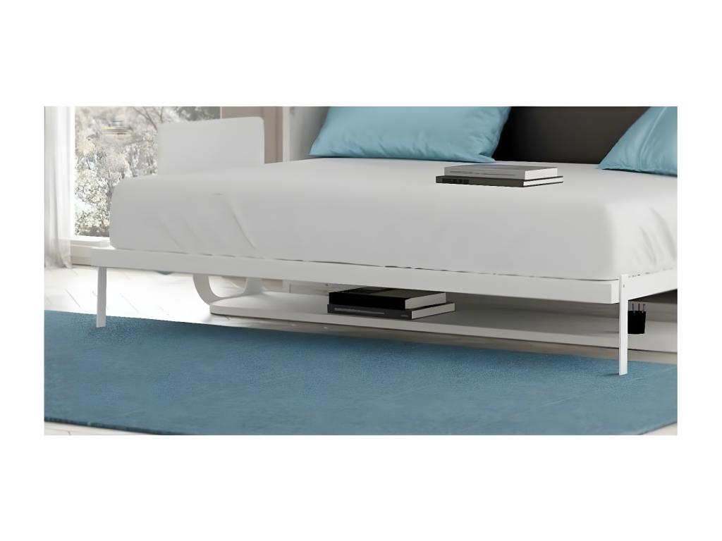 Lit escamotable vertical 140x200 avec bureau Studante-Façade Gris ciment HQWV37525