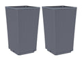 Jardinières 2 pcs gris 32.5x32.5x57 polypropylène HYLZ82038