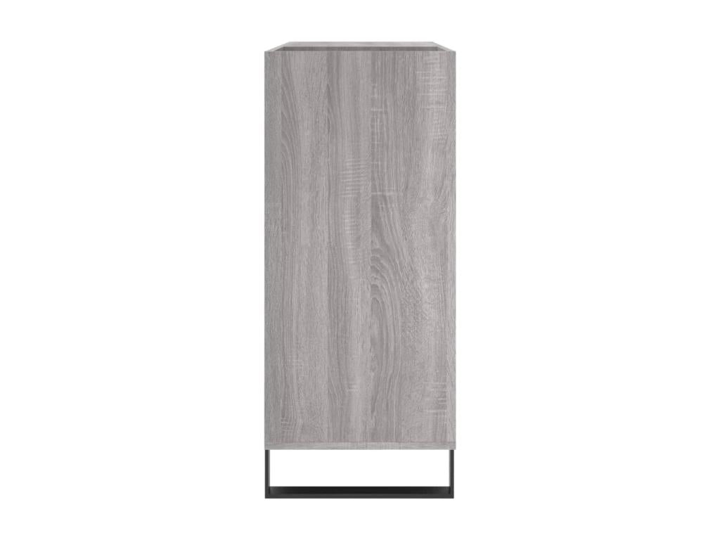 Armoire à disques Boislis gris 84,5x38x89 cm bois d'ingénierie BWDG60300