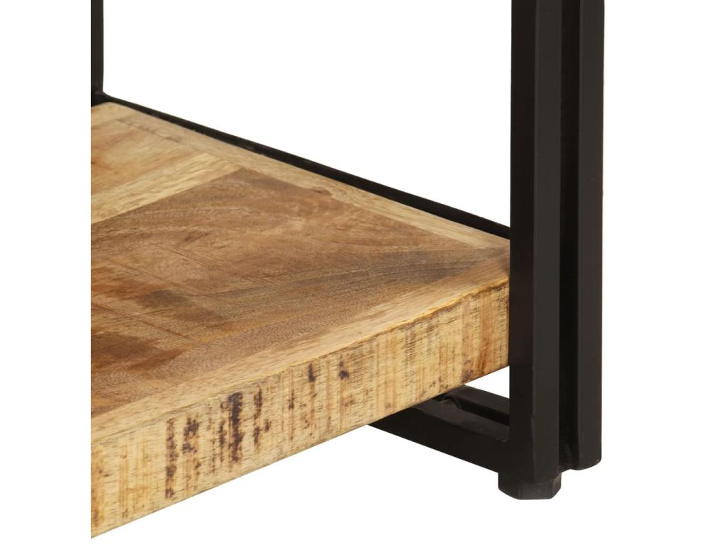 Bibliothèque à 3 niveaux 140x30x80 cm Bois de manguier massif OUVH54205