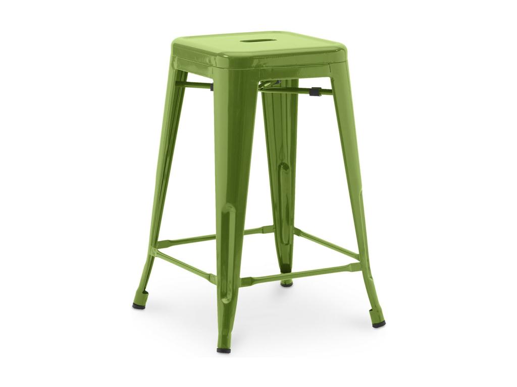 Tabouret industriel acier brillant renforcé Boislis 60cm --Couleur Bleu foncé SKPT48997