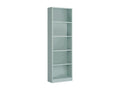 Bibliothèque Boislis Bibliothèque haute avec 5 étagères Etagère de bureau ou de chambre Etagère moderne avec compartiments 52x25h80 cm Vert Boislis WMVF42205