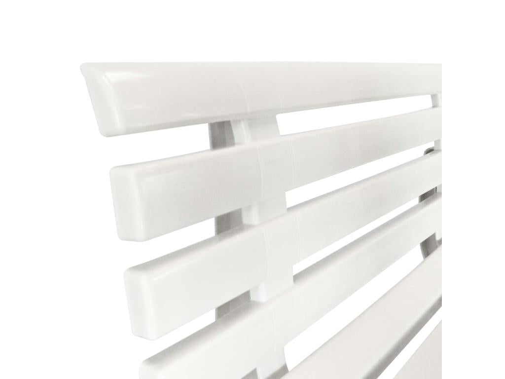 Banc de jardin 145,5 cm Plastique Blanc QHRQ21256