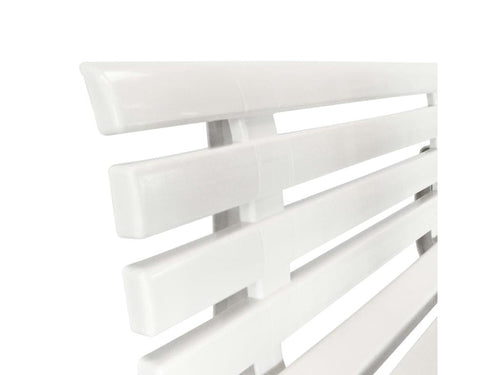 Banc de jardin 145,5 cm Plastique Blanc QHRQ21256