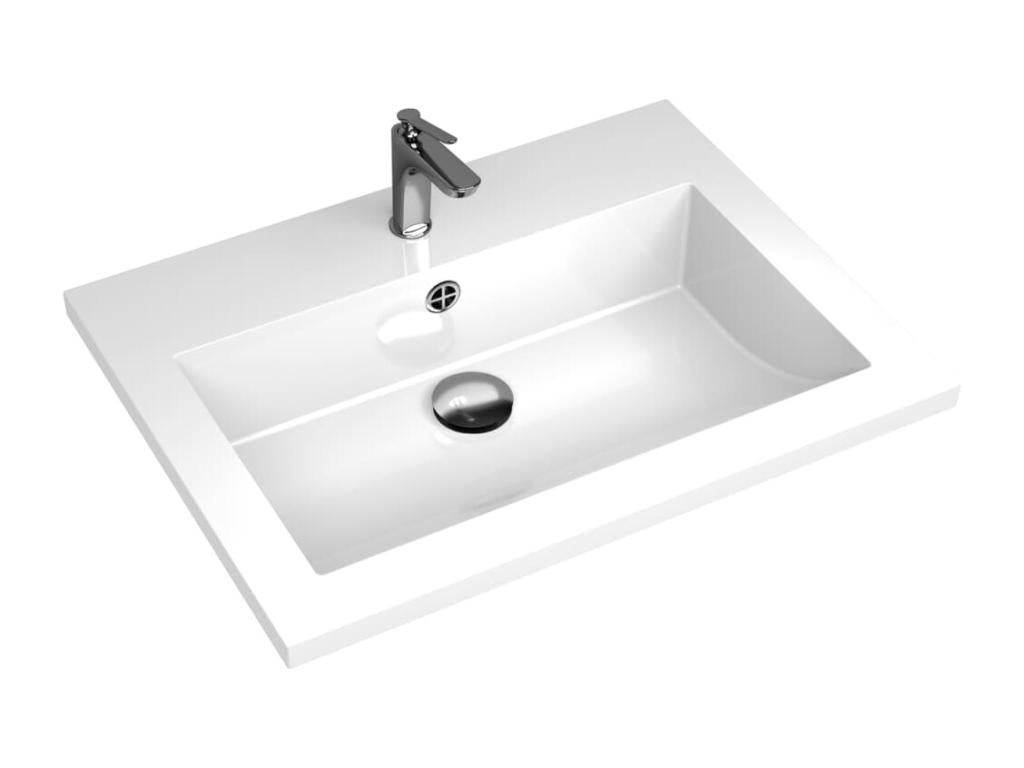 Lavabo en granit 600 blanc 60x45x12 cm 02 0002564 CFHY58245