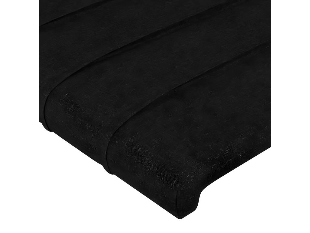 Tête de lit à LED Noir 163x16x118/128 cm Tissu PFWS76117