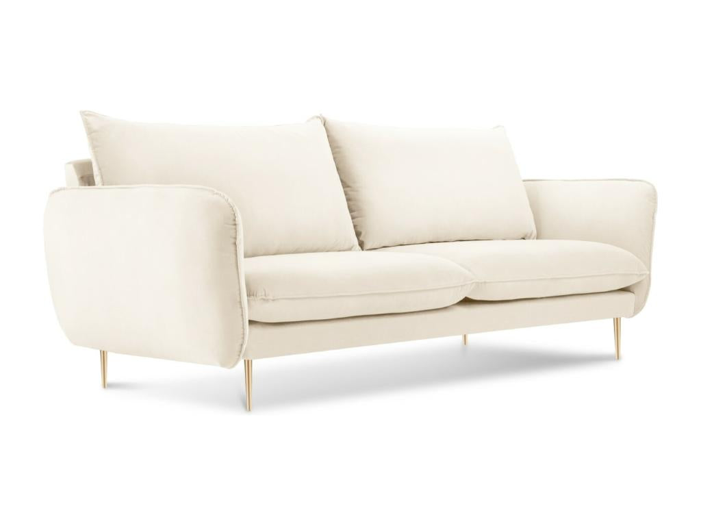Boislis - Canapé Boislis 2 places en velours beige clair - 160x92x95cm PFFK03480