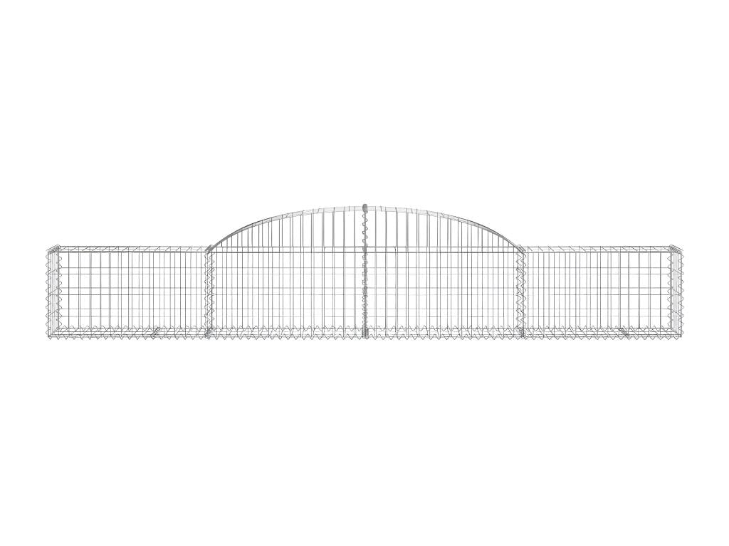 Paniers à gabions arqués 4 pièces 300x30x40/60 cm fer galvanisé QXKP28763