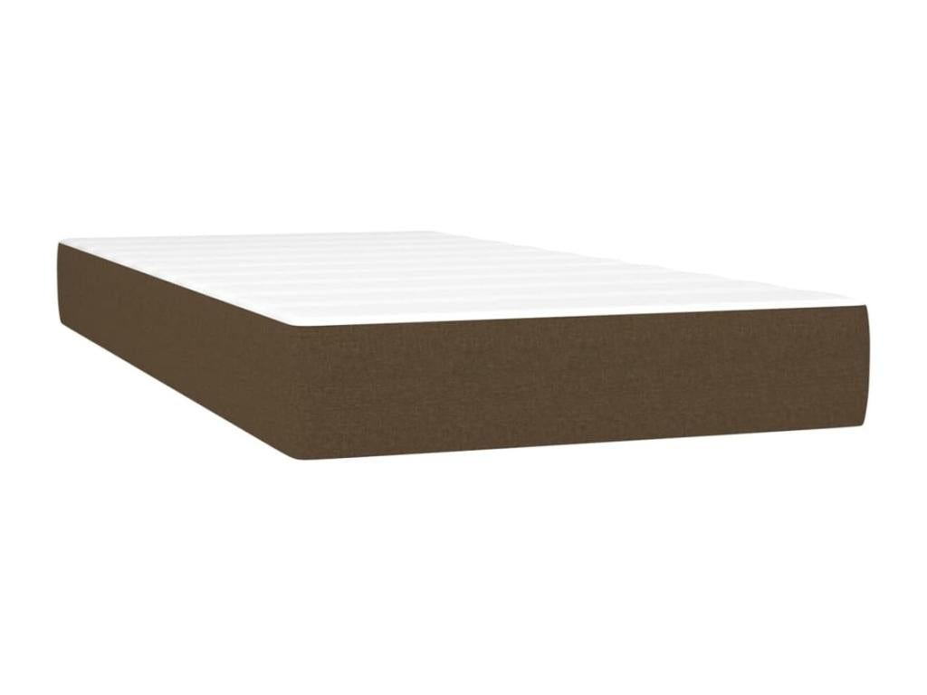 Lit à sommier tapissier avec matelas Marron foncé 100x200 cm MZQV20456
