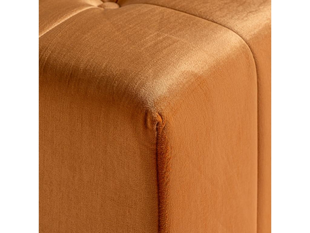 Repose- pied en polyester ocre 60x60x42 cm TLGE39701