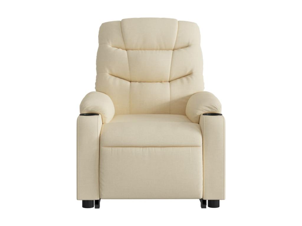 Fauteuil inclinable massant Crème Tissu NSUF63492