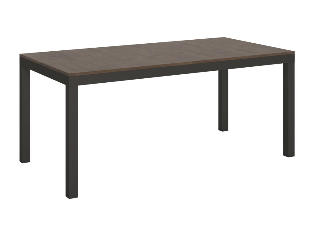 Table extensible 90x180/440 cm Mobenze Noyer cadre Anthracite HKDI72932