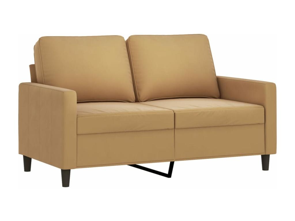 Ensemble de canapés 3 pièces avec coussins marron velours LEQZ34094