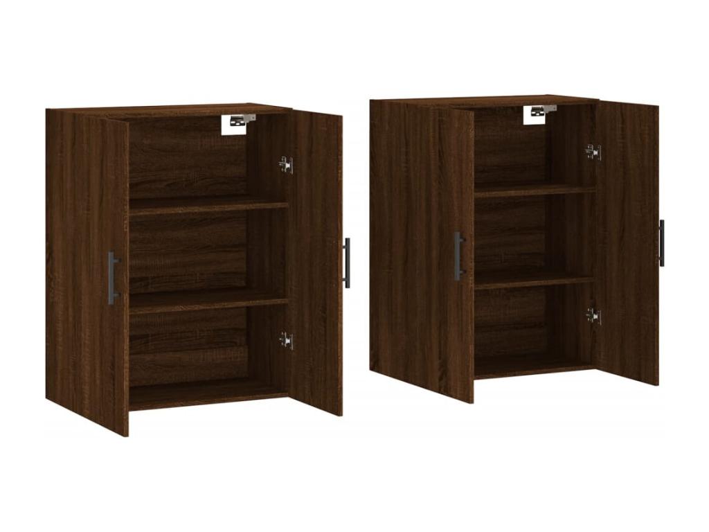 Armoires murales 2 pcs chêne marron 69,5x34x90 cm QUEM40267