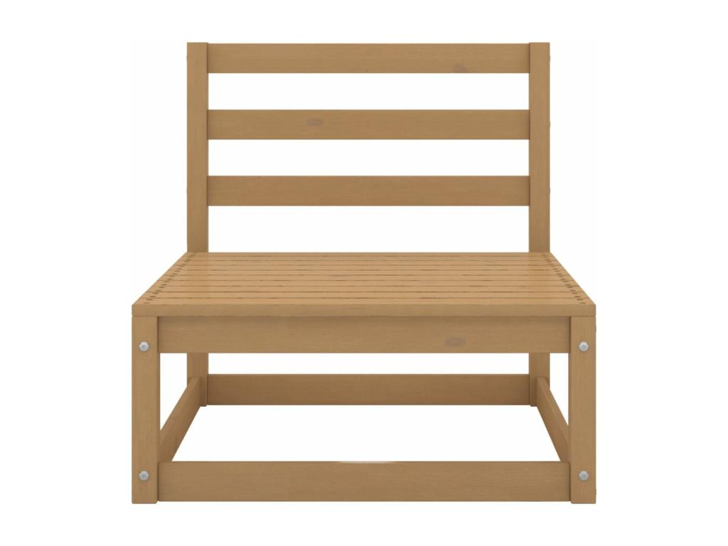 Salon de jardin 5 pcs marron miel bois de pin massif MKRS57021