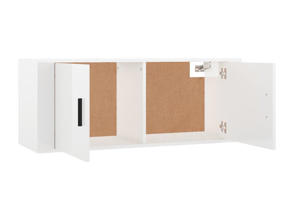 Meuble TV mural Blanc brillant 100x34,5x40 cm WEYM44115