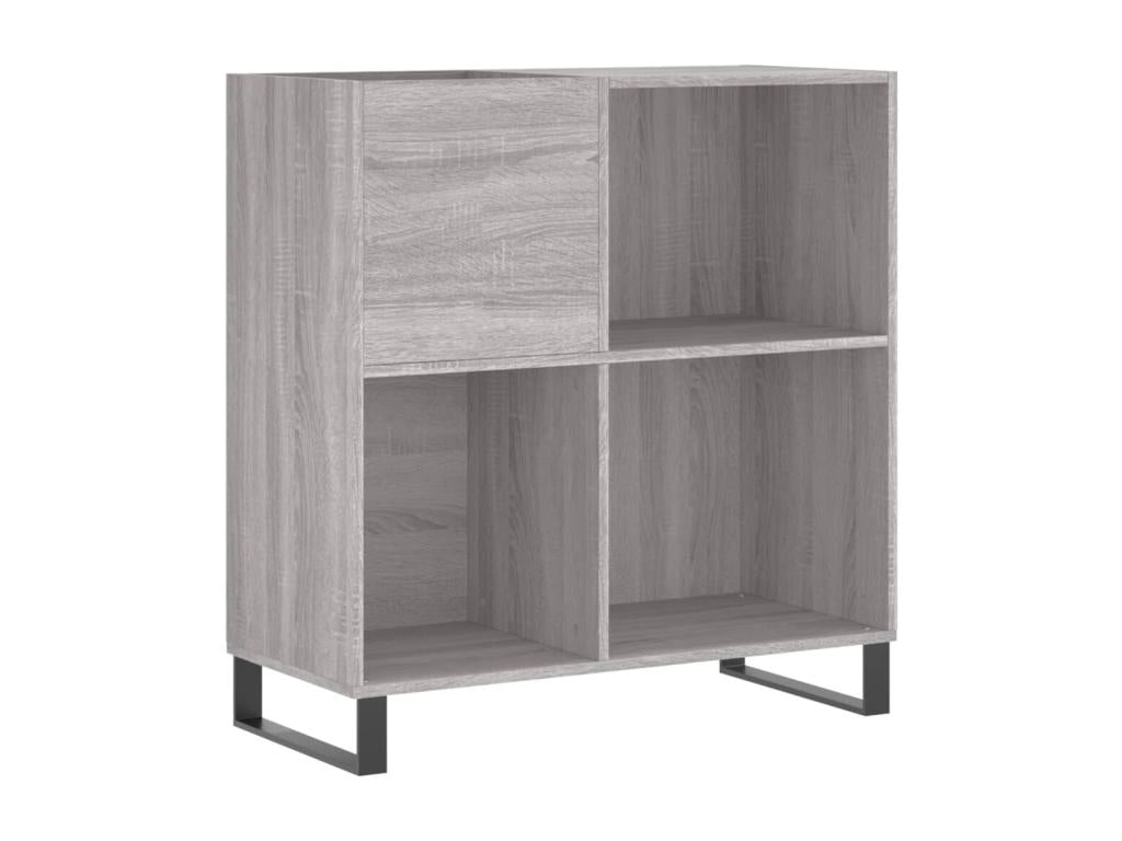 Armoire à disques Boislis gris 84,5x38x89 cm bois d'ingénierie BWDG60300