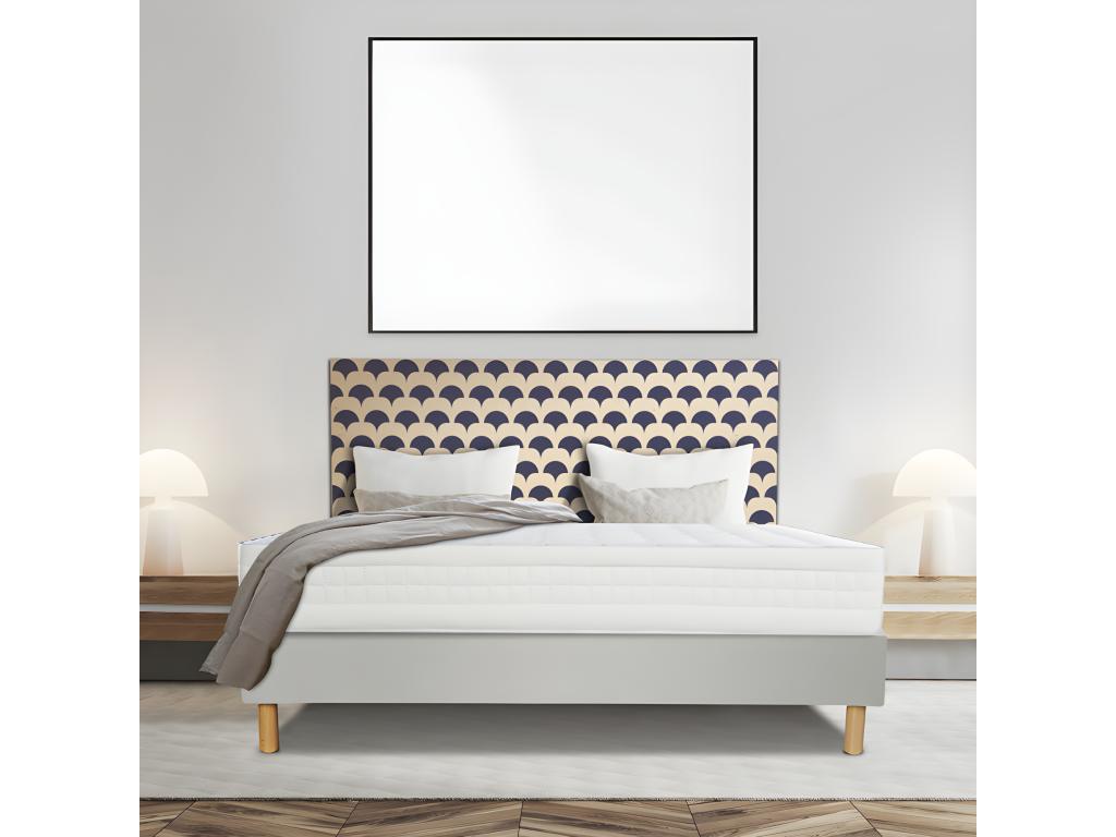 Ensemble Boislis MORPHOZONE 170 Sommier Tradition Graphic 13cm Pieds 150x190 Latex JXPW82520