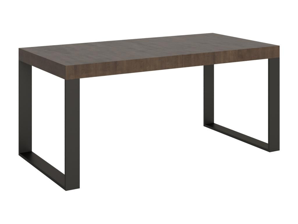 Table extensible 90x180/284 cm Mobenze Noyer cadre Anthracite LSST22259