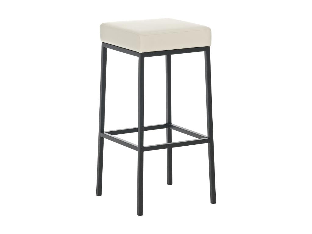 Lot de 2 tabourets métal crème 37x37x80 cm 10 0004364 DASG10489