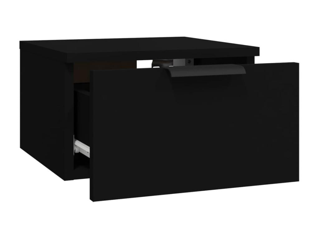 Tables de chevet murales 2 pcs noir 34x30x20 cm MMZR45484