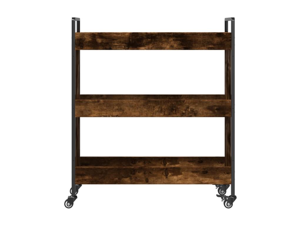 Chariot de cuisine chêne fumé 70x30x82 bois d'ingénierie HVOP12795