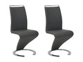 Lot de 2 chaises Boislis - Simili Noir XDPF98928