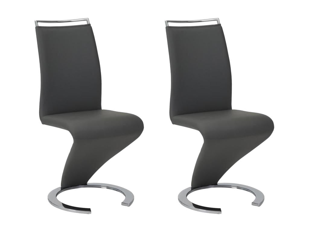Lot de 2 chaises Boislis - Simili Noir XDPF98928