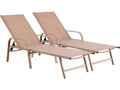 Lot de 2 Bains de soleil en métal Boislis - Marron KUQH15037