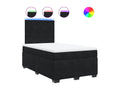 Sommier à Boislis de lit avec matelas Noir 120x200 cm Velours KYTX07148
