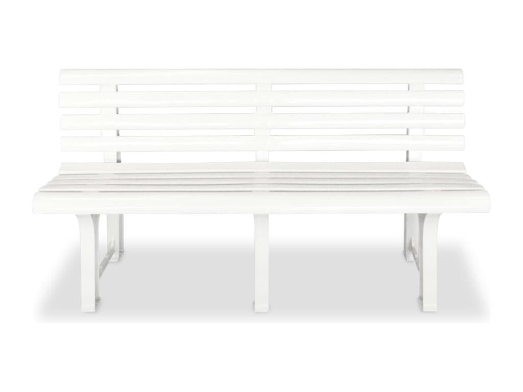 Banc de jardin 145,5 cm Plastique Blanc QHRQ21256