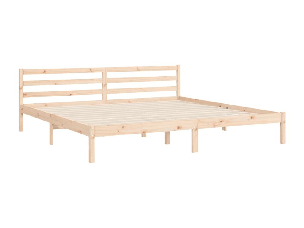Cadre de lit avec tête de lit 200x200 cm bois massif XNGR81572