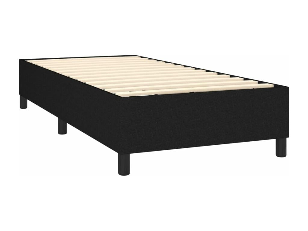 Sommier à Mobenze de lit avec matelas et LED Noir 90x200cm Tissu FBYZ56029