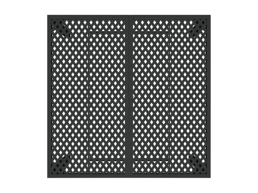 Boislis Premium - Table de jardin anthracite 100x100x72 cm acier HJHV05068