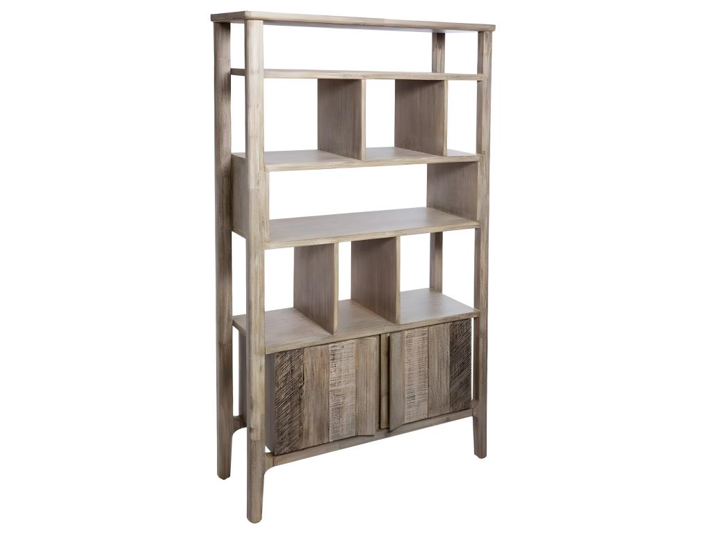 Bibliothèque coloris beige en bois - L- 95 x l- 35 x H- 180 cm CCFI86216