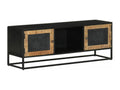 Meuble TV 110x30x40 cm bois massif de manguier et fer DXQC38200