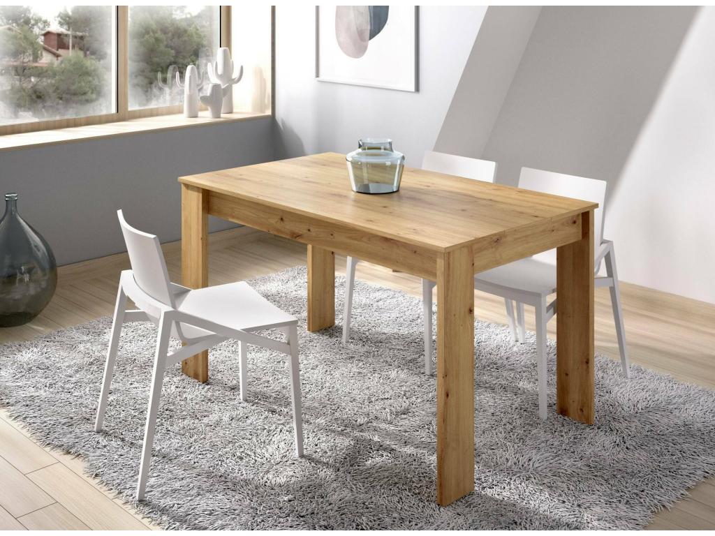 Table fixe Boislis Etagère à manger polyvalente Table rectangulaire de cuisine ou de salle à manger 139x81h77 cm Chêne Nodi RTZQ91304