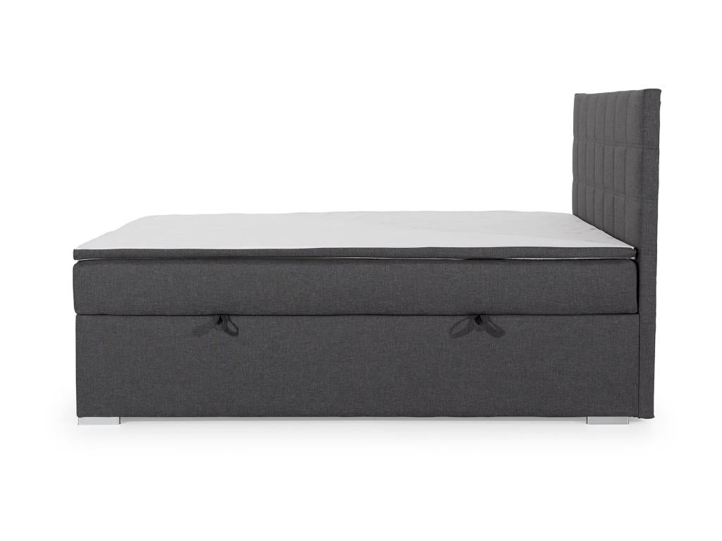 Lit chambre d'hôtel avec matelas tissu parme Boislis-140x200 TCOL68137