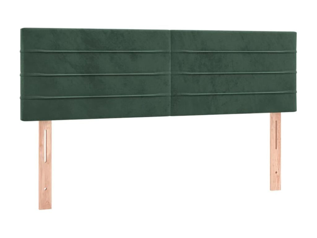 Tête de lit 2 pièces Vert foncé 72x5x78/88 cm Velours RACM08969