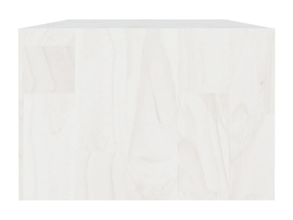 Table basse Blanc 110x50x34 cm Bois de pin massif YNWM34004