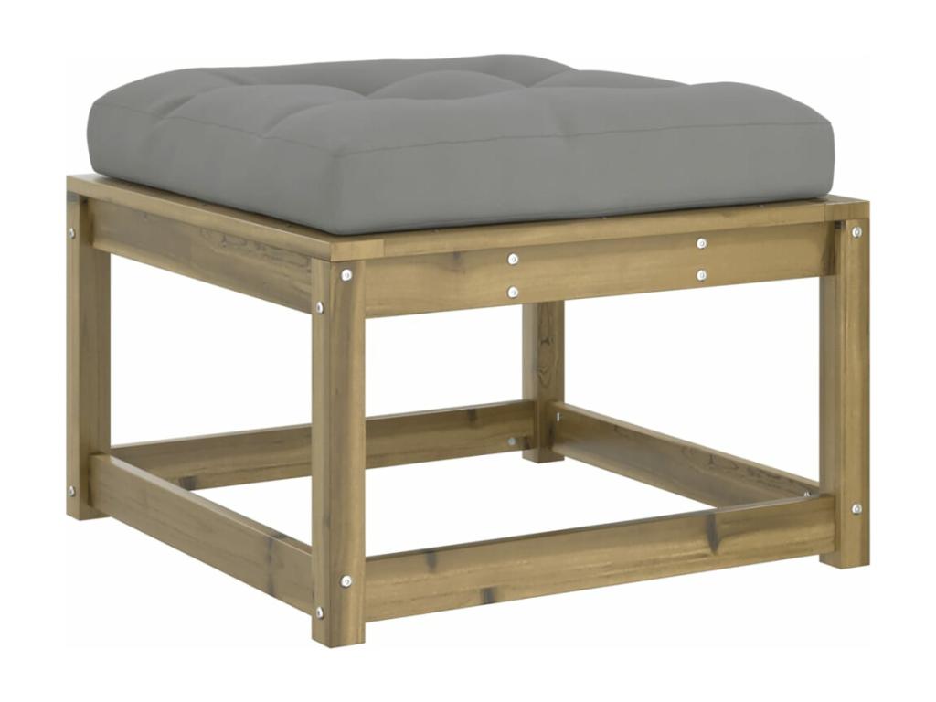 Salon de jardin 4 pcs avec coussins bois de pin imprégné YSAX03886