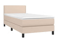 Sommier tapissier matelas et LED Cappuccino 80x200cm Similicuir ZSXP93940