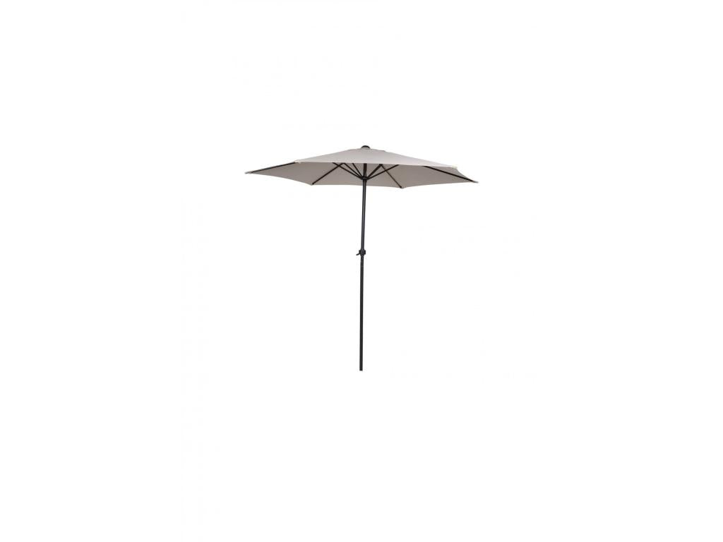 Parasol en aluminium avec Boislis couleur tissu écru et structure anthracite Dimensions 230x200x230 cm BJXJ44014