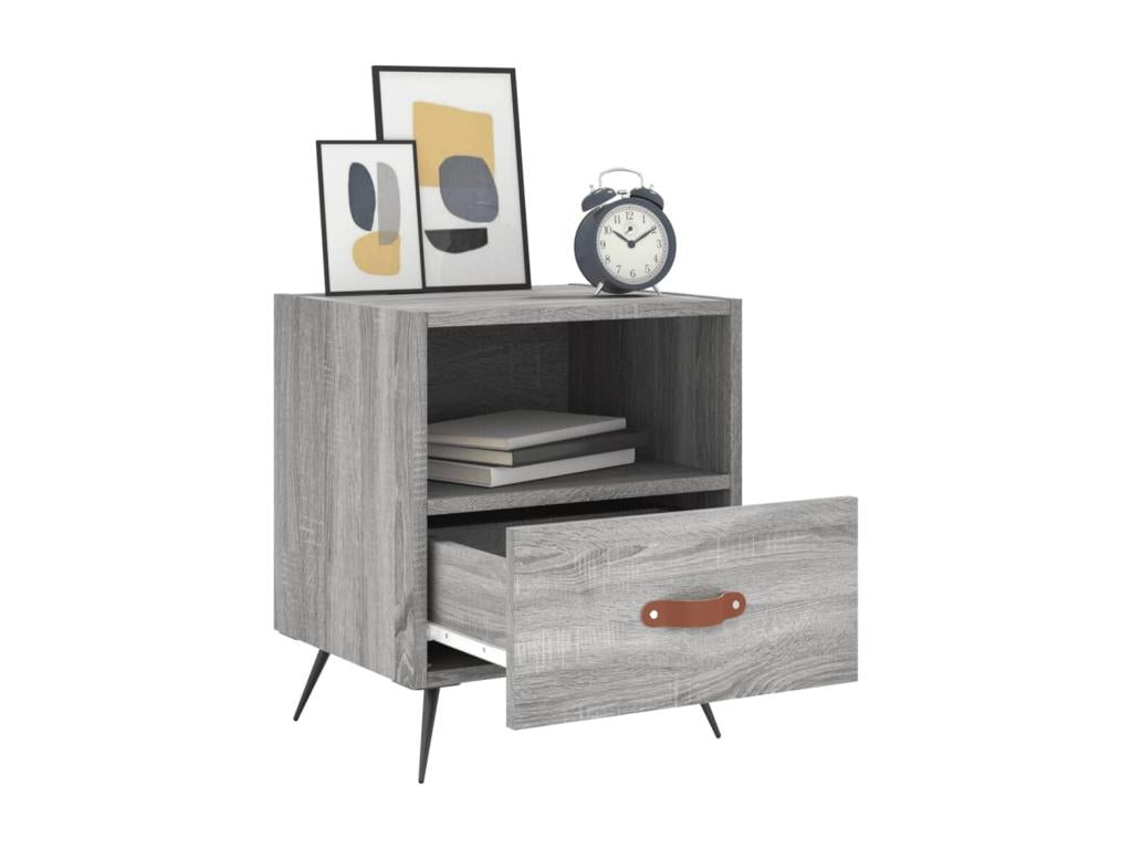 Tables de chevet 2 pcs Boislis gris 40x35x47,5 cm MHDG74872