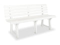 Banc de jardin 145,5 cm Plastique Blanc QHRQ21256