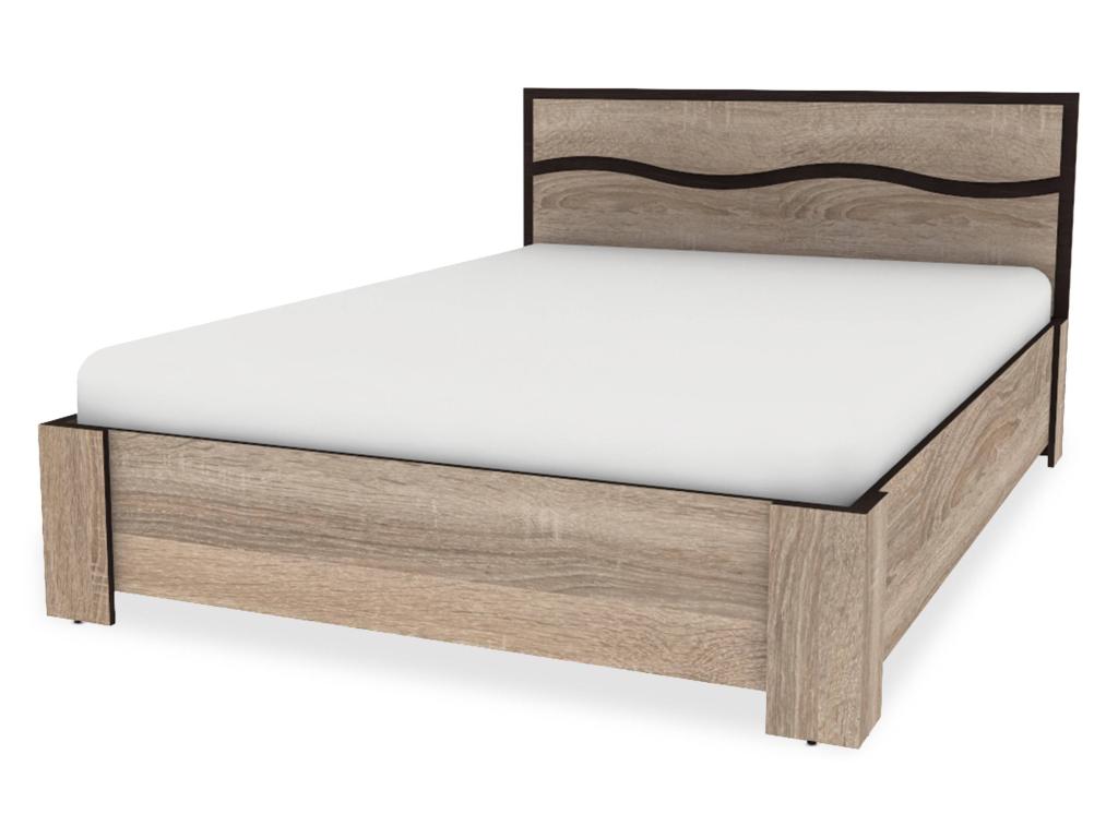 Lit Adulte Design Boislis 160x200cm Chêne Clair BXJJ09227