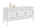 Meuble TV blanc 100,5x39x50,5 cm acier FBMU87577