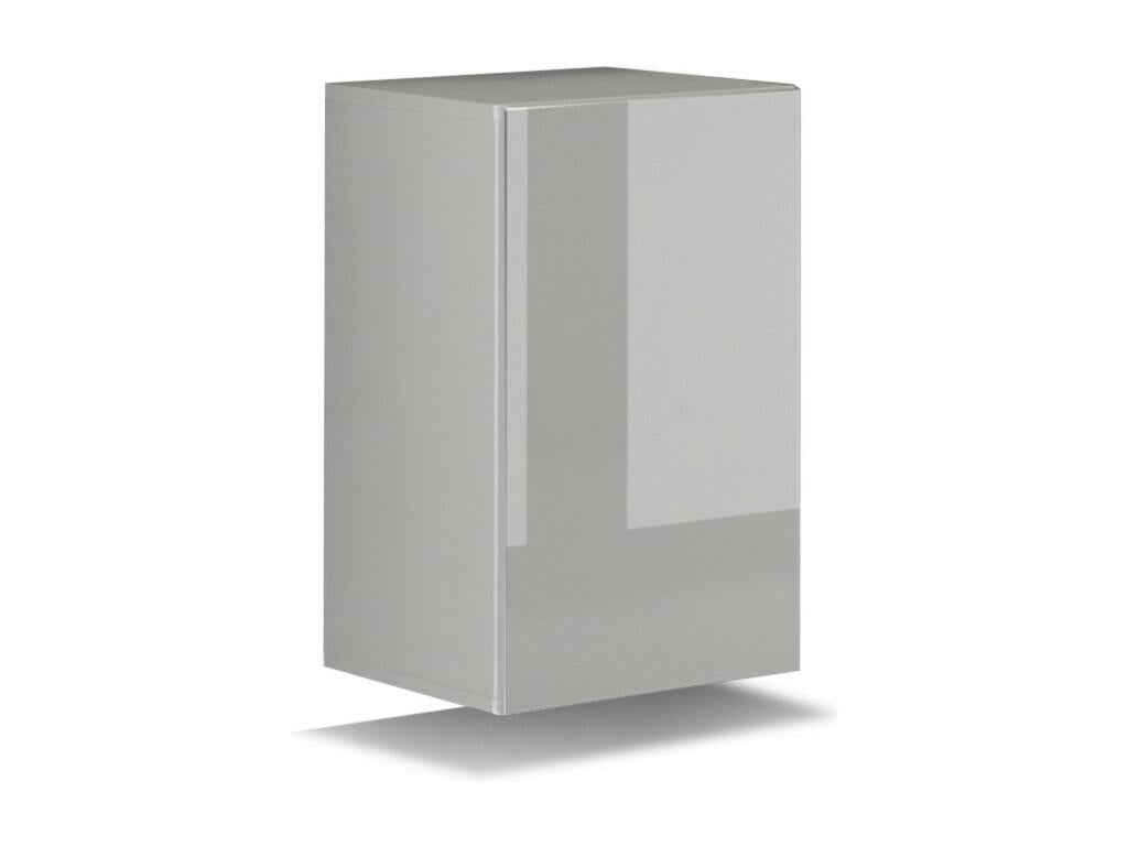 Ensemble de meubles de salon blanc suspendus collection Boislis XXVII- 240cm 8 meubles leds modulables. CERL97160
